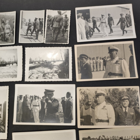 Lotto di 24 foto e cartoline inedite Mussolini a Savigliano, non foto Luce