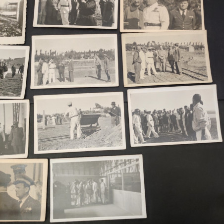Lotto di 24 foto e cartoline inedite Mussolini a Savigliano, non foto Luce