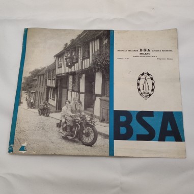 Catalogo motociclette BSA, 1935. Fori e ingiallimento