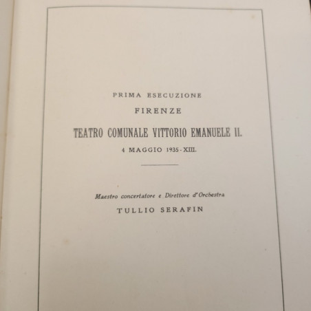 Libro Orseolo, Ildebrando Pizzetti, ed. Ricordi 1935. Macchioline diffuse
