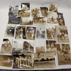 Lotto di 25 foto di sportivi, atletica e nuoto, anni '50-'60 con annotazioni 2