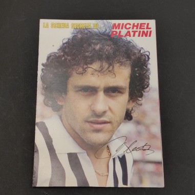 Pieghevole su Michel Platinì con autografo originale allegato all'Intrepido 1985