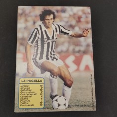 Pieghevole su Michel Platinì con autografo originale allegato all'Intrepido 1985 2