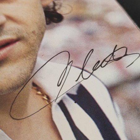 Pieghevole su Michel Platinì con autografo originale allegato all'Intrepido 1985