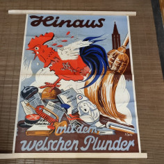 Manifesto propaganda tedesca sulla Francia Hinaus mit dem welschen Plunder 2