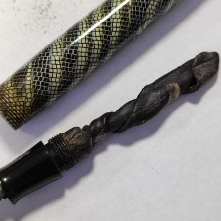 EROS penna stilografica fusto decorato pelle di serpente d. 13 mm usata