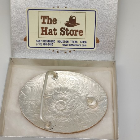 The Hat Store fibbia ovale in metallo con lettera A dorata