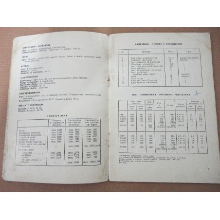TAUNUS TRANSIT MANUALE ISTRUZIONE MOD. TT 830 1000 1250 FEBBRAIO 1964 - MEDIOCRE