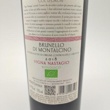 Col d'Orcia Brunello Montalcino Vigna Nastagio 2018 astucciato 75 cl 15%