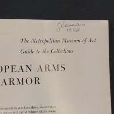 Libro Guide to the collection Arms and armour – The metropolitan museum of art A 2