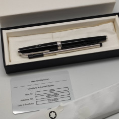 Montblanc penna a sfera roller Pix MB132494 nera nuova con incise iniziali MM 2
