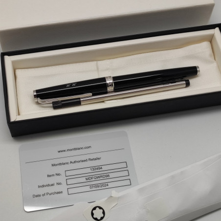 Montblanc penna a sfera roller Pix MB132494 nera nuova con incise iniziali MM