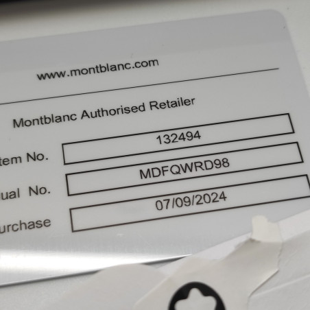 Montblanc penna a sfera roller Pix MB132494 nera nuova con incise iniziali MM