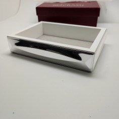 Sovrani scatola porta gioie rivestita in argento 18x13 cm nuova 2