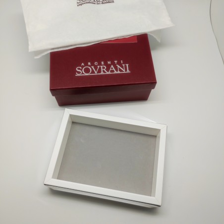 Sovrani scatola porta gioie rivestita in argento 18x13 cm nuova