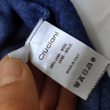Maglione uomo Cruciani 100% lana tg 50 celeste pari nuovo