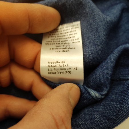 Maglione uomo Cruciani 100% lana tg 50 celeste pari nuovo