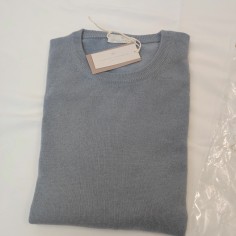 Maglione uomo Luxury Cashmere tg 50 colore blu celeste nuovo 2