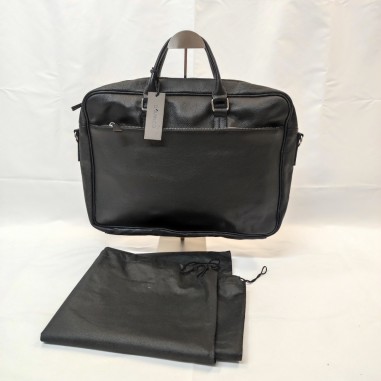 D'Amico cartella borsa in pelle business colore nero nuova 46x32 cm