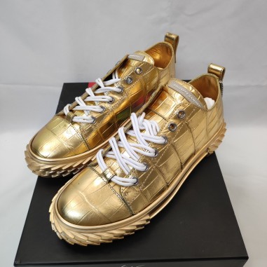 Scarpe da ginnastica uomo Giuseppe Zanotti colore oro n° 43 nuove