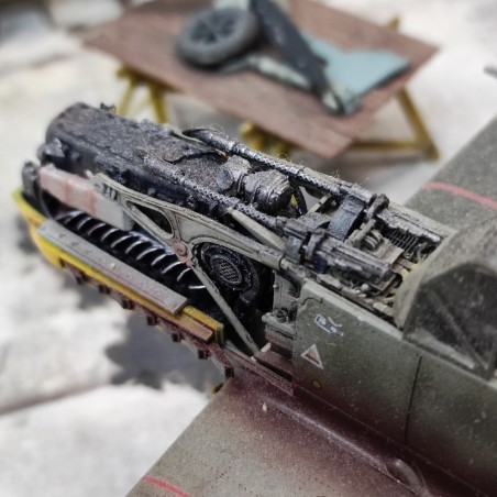 Diorama scala 1/48 WWII tedesco campagna inghilterra hangar Bretagna