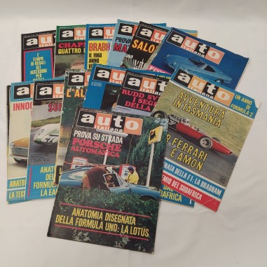 Lotto di 18 numeri della rivista Auto italiana 1967/68