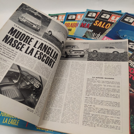 Lotto di 18 numeri della rivista Auto italiana 1967/68