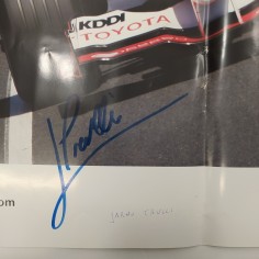 Poster delle auto di Formula 1 con autografi Trulli e Ralf Schumacher. Pieghe 2