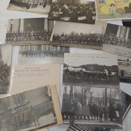 Lotto di 63 foto e cartoline dell'accademia militare di Modena, inizi '900