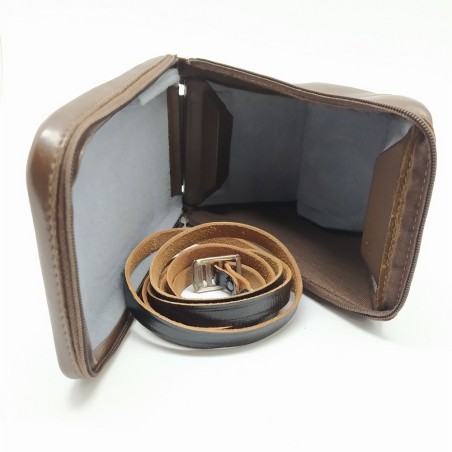Borsa per macchina fotografica Leitz Wetzlar M5 Leica, zip, marrone. Come nuova