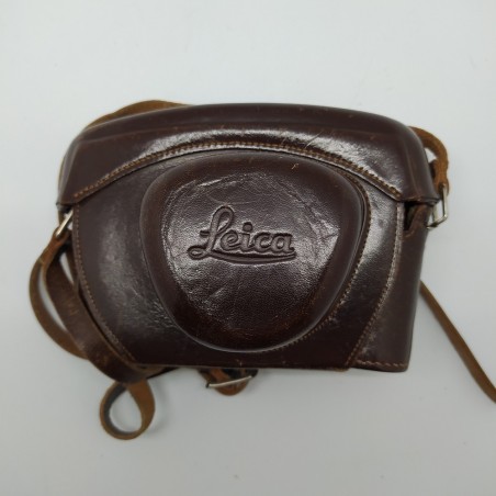 Borsa per macchina fotografica Leica M3, M2, cuoio marrone, inserti trasparenti