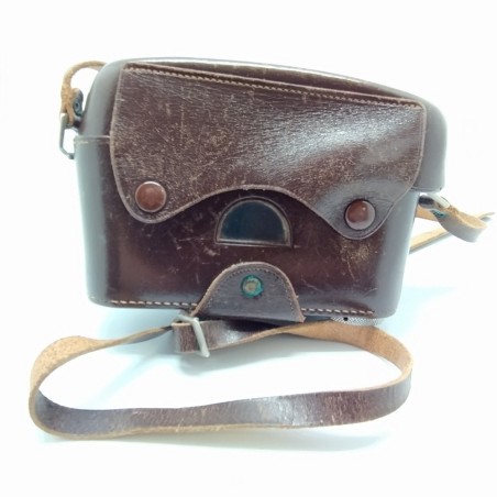 Borsa per macchina fotografica Leica M3, M2, cuoio marrone, inserti trasparenti