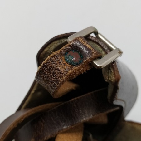 Borsa per macchina fotografica Leica M3, M2, cuoio marrone, inserti trasparenti
