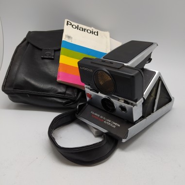 Macchina fotografica Polaroid SX-70 Supercolor autofocus con borsa e istruzioni