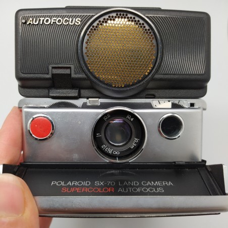 Macchina fotografica Polaroid SX-70 Supercolor autofocus con borsa e istruzioni