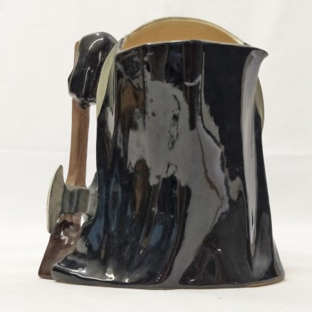 Ceramica vaso Royal Doulton ritratto di Anna Bolena con ascia, 1975. Buono