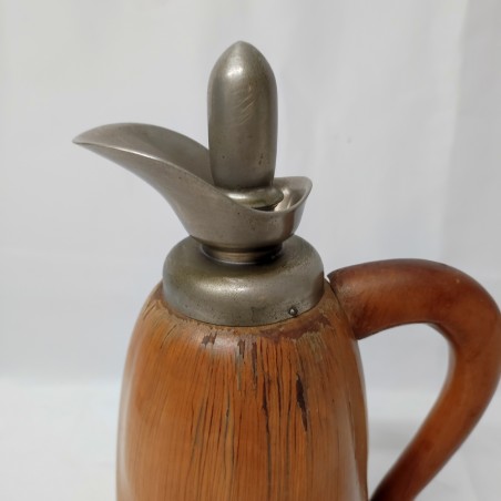 Aldo Tura thermos anni 60 rivestito in legno h. 29 cm