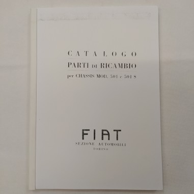 Fotocopia Catalogo parti di ricambio Fiat  per chassis mod.501, 501S con stecca