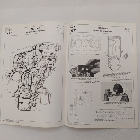 Dati principali per le riparazioni vetture Fiat mod. 132, 1972. Macchie