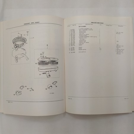 Manuale ricambi 1976 Mini Range Parts Catalogue in inglese, Mini 1000,1001,1300