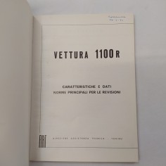 Fiat Vettura 1100 R Caratteristiche e dati per le revisioni Feb. 1967. Penna 2