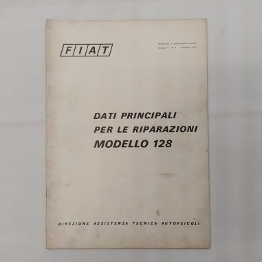 Fiat Dati principali per le riparazioni mod. 128, 1970. Macchie