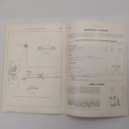 Fiat Dati principali per le riparazioni mod. 128, 1970. Macchie