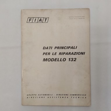 Vetture Fiat Dati principali per le riparazioni mod. 132, 1972. Macchie