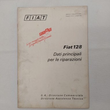 Vetture Fiat Dati principali per le riparazioni mod. 128, 1973. Macchie