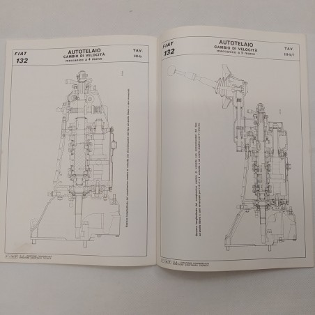 Mod. 132 Fiat Dati principali per le riparazioni. 1972. Macchie