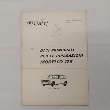 Vetture Fiat mod. 128 Dati principali per le riparazioni, 1970. Strappi