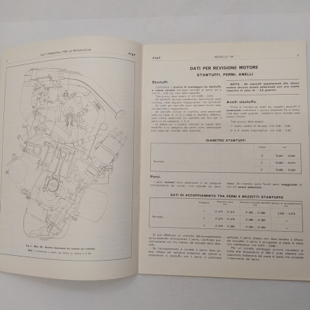 Vetture Fiat mod. 128 Dati principali per le riparazioni, 1970. Strappi