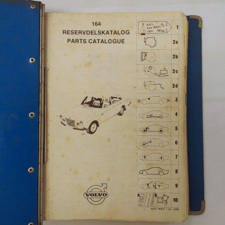 Catalogo parti di ricambio Parts Catalogue 164 Volvo in tedesco. Macchie