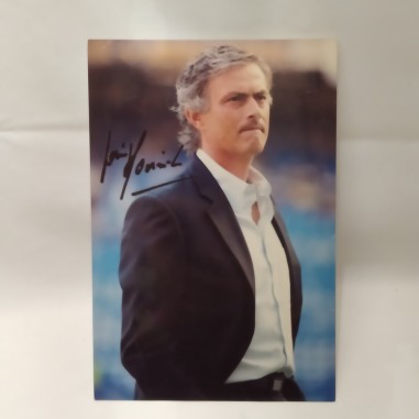 Foto dell'allenatore José Mourinho con firma stampata. Buone condizioni